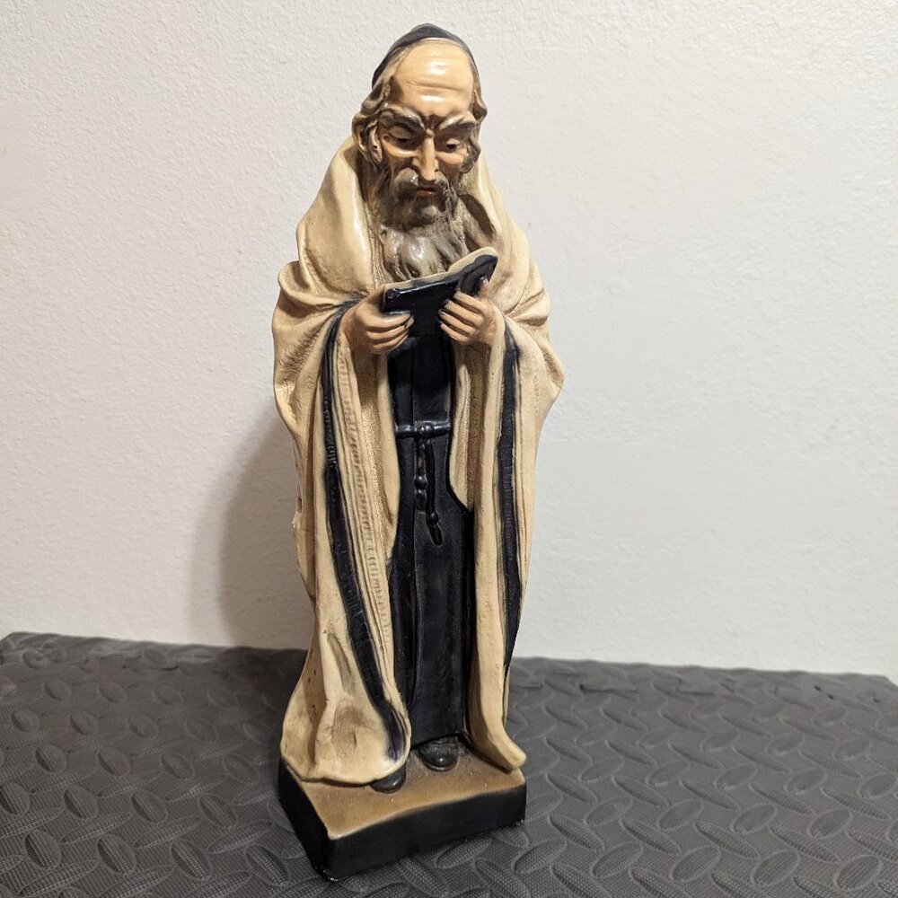 Vintage‎ Praying Rabbi Statue